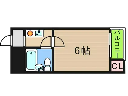 栄光ロイヤルハイツ(1K/2階)の間取り写真