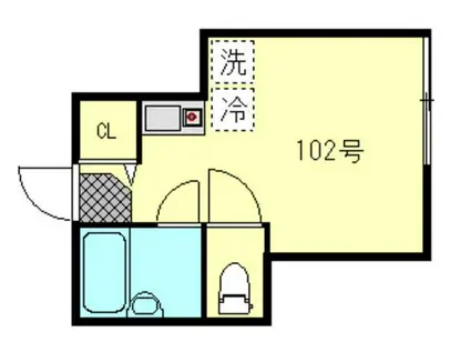 ネオス葛西(ワンルーム/1階)の間取り写真