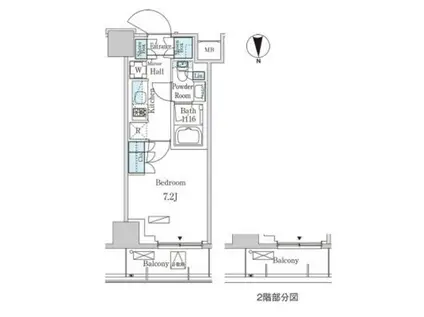 パークアクシス池袋(1K/12階)の間取り写真