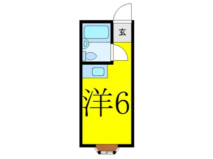 徳丸コーポ(ワンルーム/1階)の間取り写真