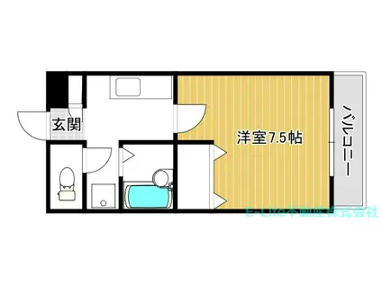 プラッツ・S・月出(1K/3階)の間取り写真