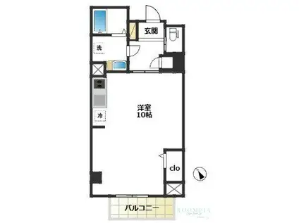 CASA MONTE(ワンルーム/3階)の間取り写真