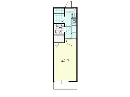 GLUCK HEIM(1K/1階)の間取り写真