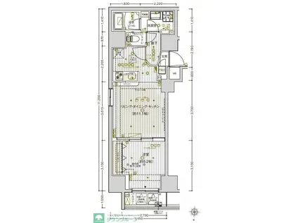 ヴァレッシア上野ノースシティ(1LDK/5階)の間取り写真