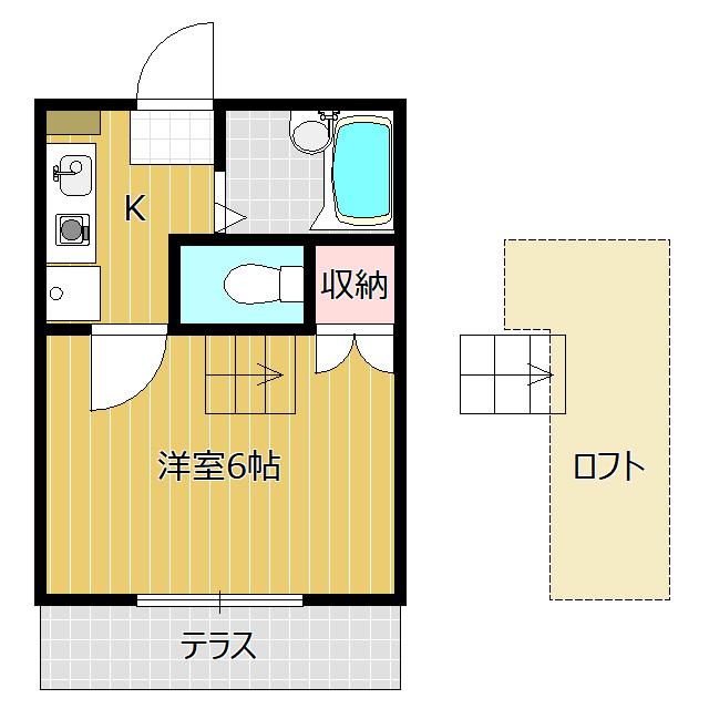 チェスナッツ224(1K/1階)の間取り写真