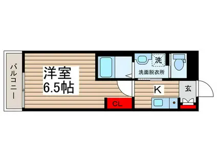 ベラヴィスタ(1K/3階)の間取り写真