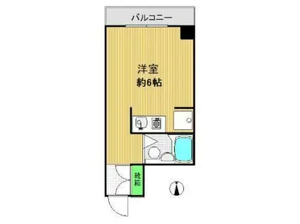 エルム菊川(ワンルーム/8階)の間取り写真
