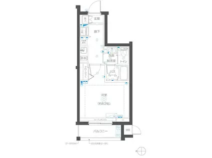 ZOOM武蔵新城(1K/3階)の間取り写真