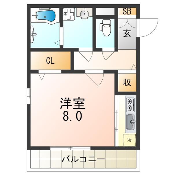 サニーコート(ワンルーム/3階)の間取り写真