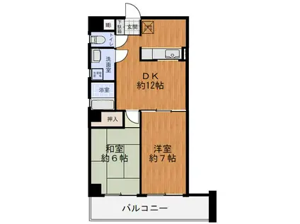 APARTMENTS大倉山(2DK/3階)の間取り写真