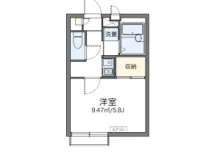 レオパレスKAZU(1K/2階)の間取り写真