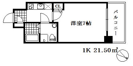 セレニテ神戸西クレア(1K/10階)の間取り写真