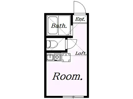 ユナイト富岡マリーゴールド(ワンルーム/2階)の間取り写真