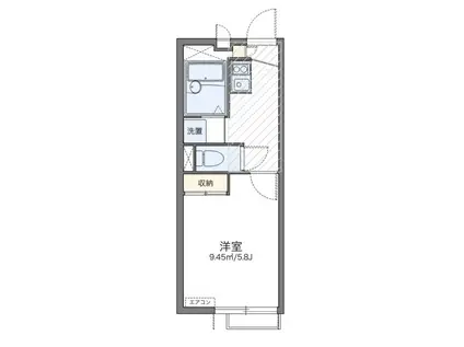 レオパレス鹿浜(1K/2階)の間取り写真