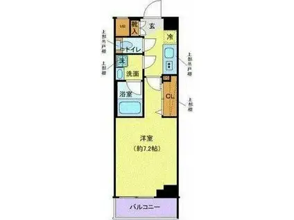 クレヴィスタ練馬桜台II(1K/4階)の間取り写真