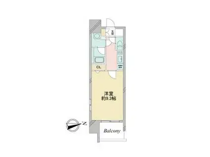 ルクレ新栄レジデンス(1K/3階)の間取り写真