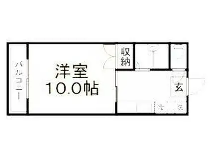 エトランゼV(1K/4階)の間取り写真