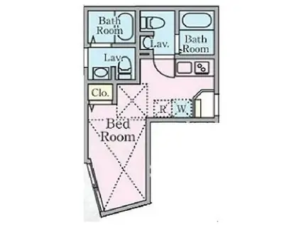 グランフェリオ大岡山(ワンルーム/2階)の間取り写真