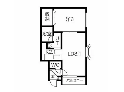 マリーマンション(1LDK/1階)の間取り写真