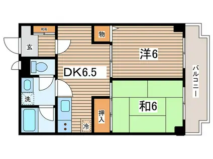 ツインアベニューA(2DK/3階)の間取り写真