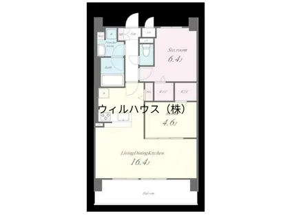 フェンテイースト2(2LDK/7階)の間取り写真