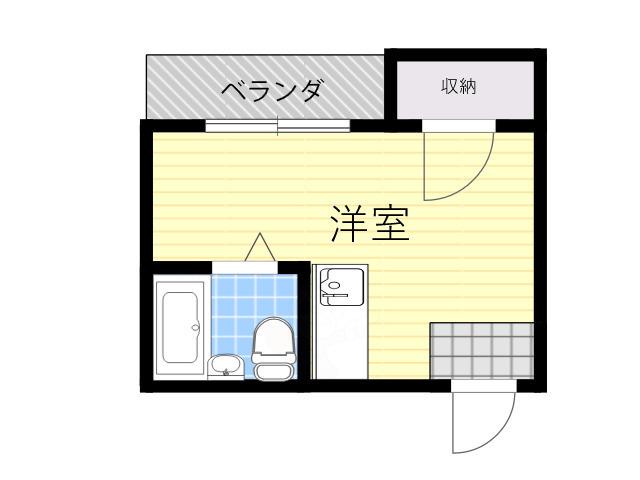 グリーンマンション(ワンルーム/4階)の間取り写真