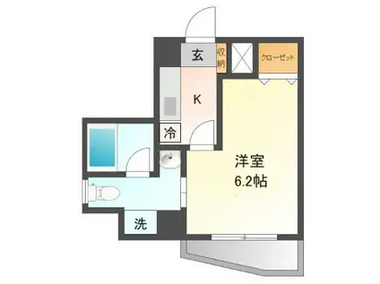 倉田ビル(1K/4階)の間取り写真