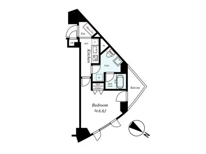 グリフィン横浜・桜木町拾壱番館(1K/10階)の間取り写真