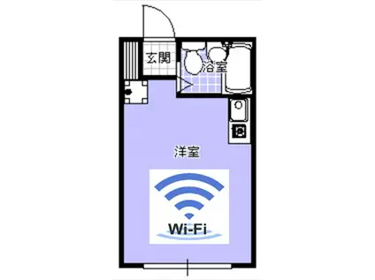 アンジュエール(ワンルーム/4階)の間取り写真