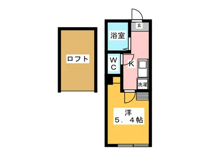 ラ・メール本郷台(1K/1階)の間取り写真