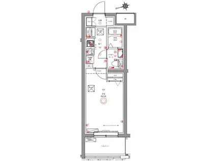 AZEST調布ーアゼスト調布ー(1K/1階)の間取り写真