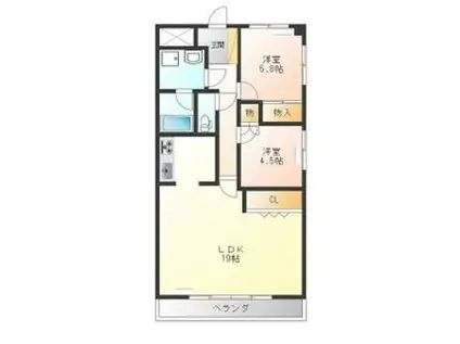 ネオ・ニシキ(2LDK/3階)の間取り写真