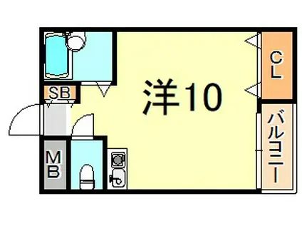 サニーパレス大津和(ワンルーム/4階)の間取り写真