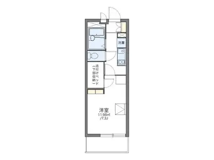メゾン ド ウールA(2LDK/2階)の間取り写真