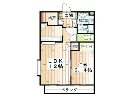 アムールアドニス(1LDK/2階)の間取り写真