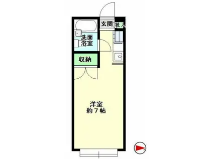 リトル日野(ワンルーム/1階)の間取り写真