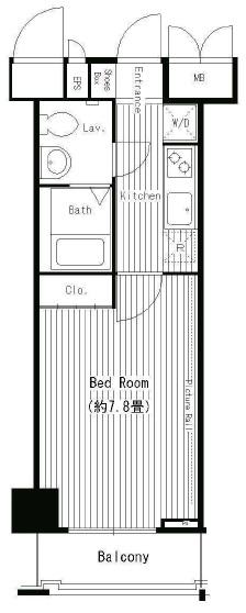 ハイトサーブル川崎(1K/3階)の間取り写真