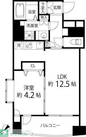 レニール本駒込(1LDK/10階)の間取り写真