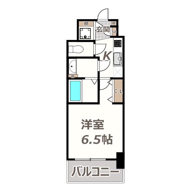 スプランディッド阿倍野(1K/10階)の間取り写真