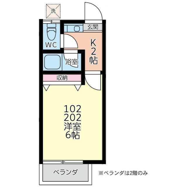 第8匠優アパート(1K/1階)の間取り写真