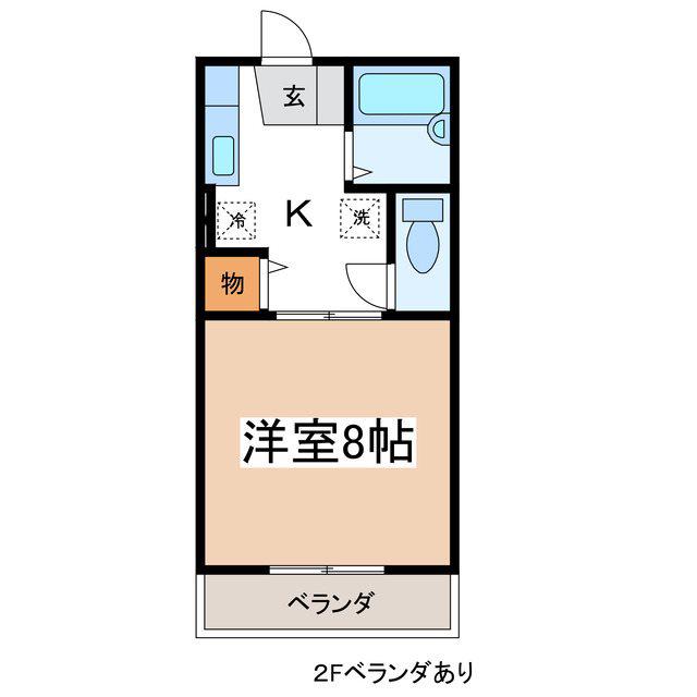 パレシエルピュール(1K/2階)の間取り写真