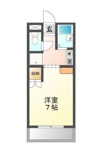 ハートピア松島(1K/2階)の間取り写真