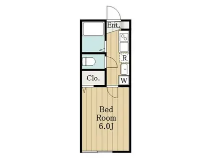 ルグラン武蔵野関町(1K/2階)の間取り写真