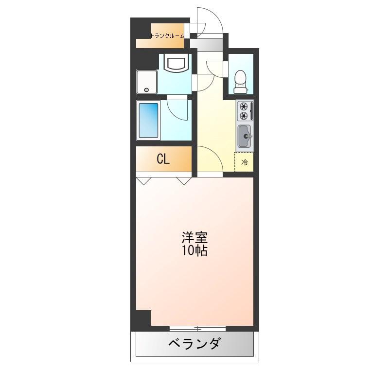 リヴェルFUJI(1K/2階)の間取り写真
