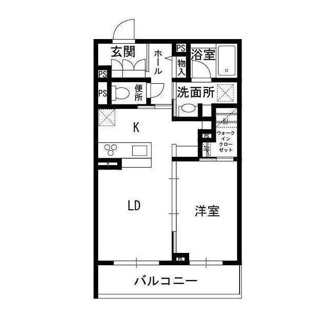 シャーメゾン国立ウエスト(1LDK/1階)の間取り写真