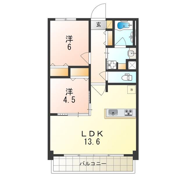 メゾンさわやか(1SLDK/1階)の間取り写真