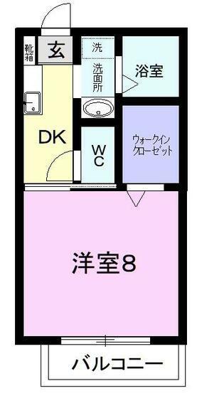 クレールステラ(1K/1階)の間取り写真