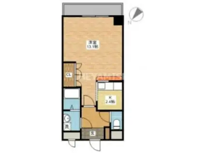 FOREST VIEW泉(ワンルーム/1階)の間取り写真