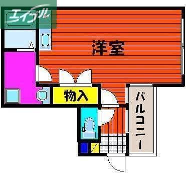 プティハイム本町(1K/4階)の間取り写真