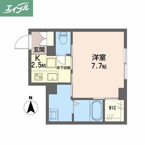 モンターニュ(1K/2階)の間取り写真